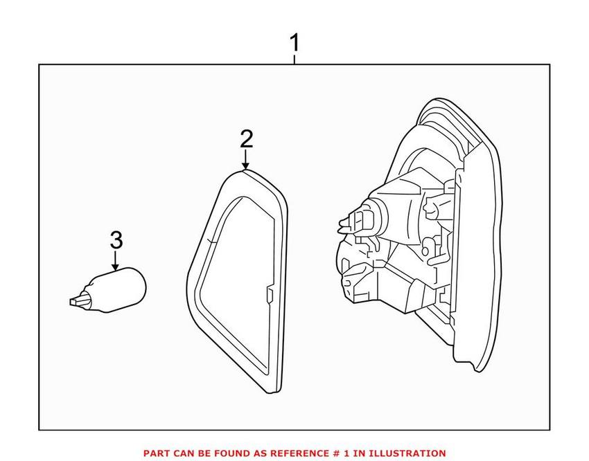 Mercedes Tail Light Assembly - Driver Side Inner 1669068701